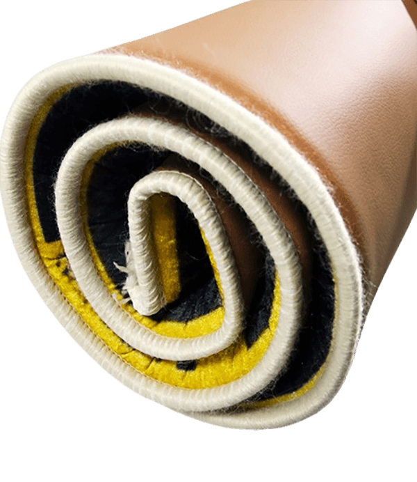 3 CM Süngerli Ortopedik Seccade - Siyah Gold Kabe Motifli Kadife Seccade - Carpetella