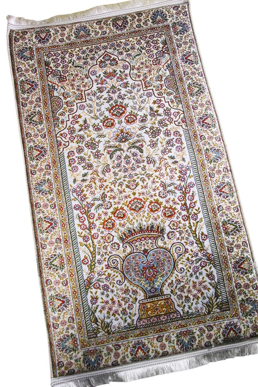 3 CM Süngerli Ortopedik Seccade - Kahverengi Klasik Çeyizlik Kadife Seccade - Carpetella