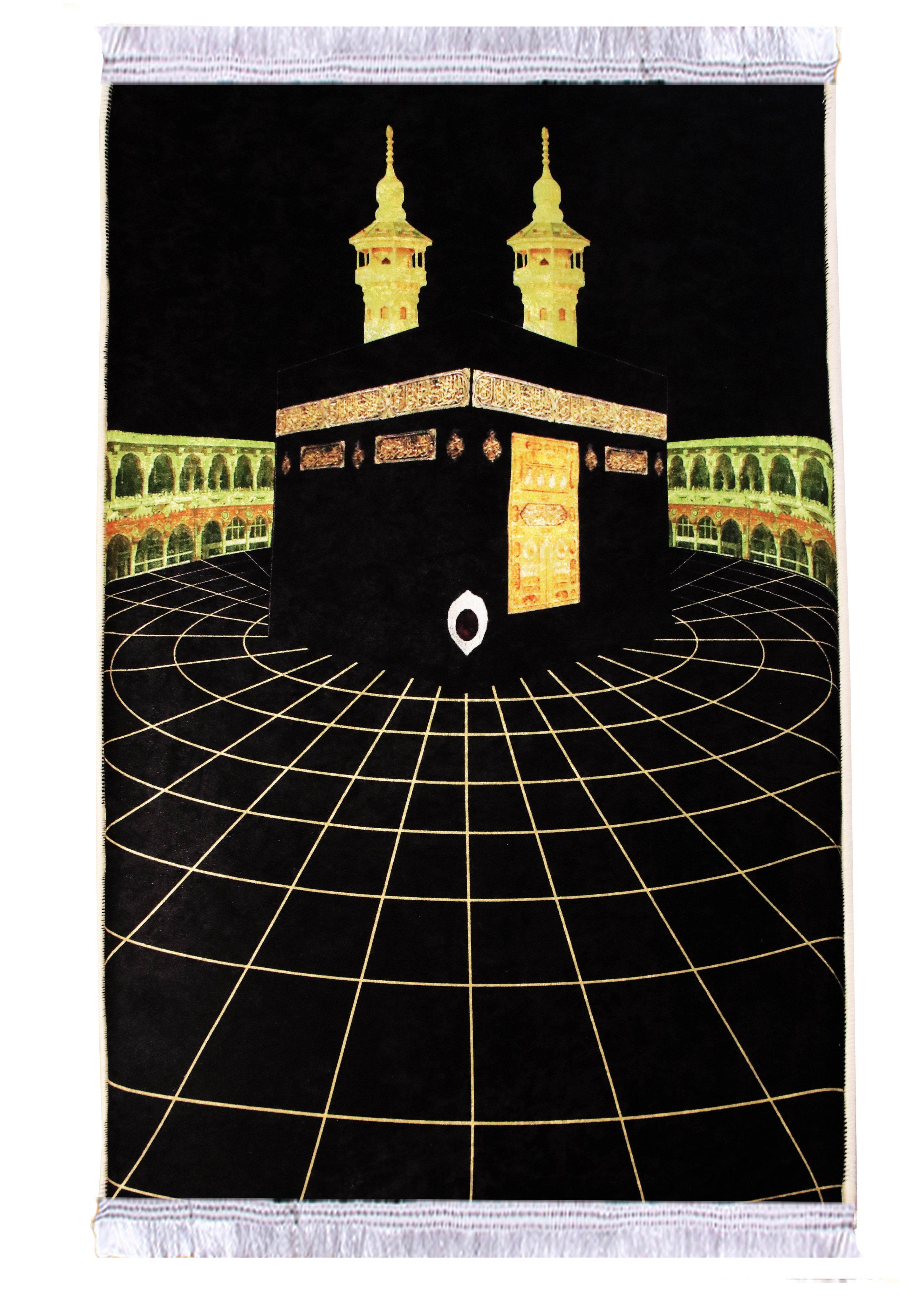 3 CM Süngerli Ortopedik Seccade - Kaymaz Deri Tabanlı Kadife 70x120cm - Carpetella