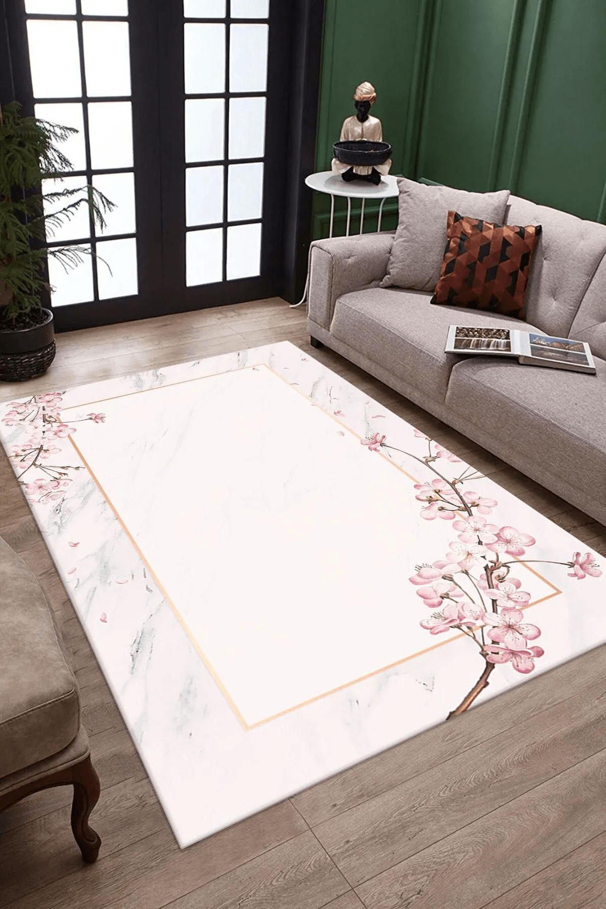 Salon Halısı Dijital Baskılı Antibakteriyel Halı - Carpetella