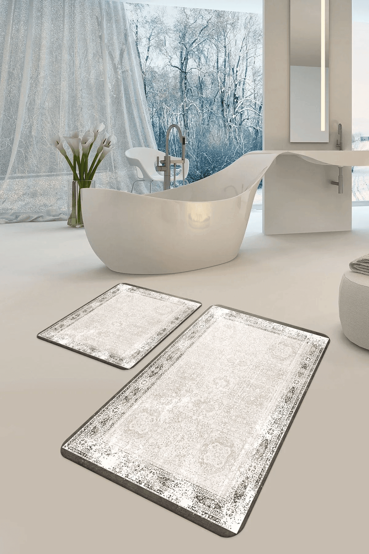 Banyo paspası seti 50x60- 60x90 - Carpetella