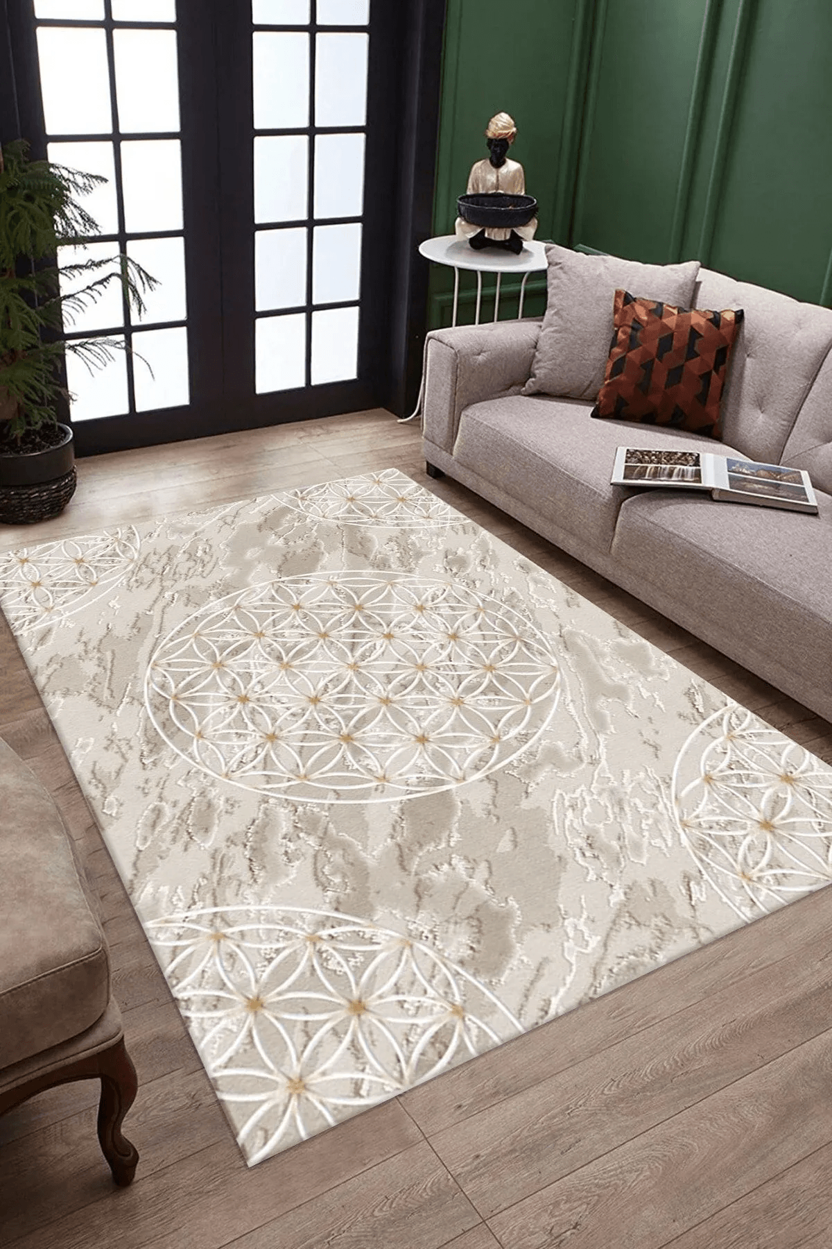 Salon Halısı Dijital Baskılı Antibakteriyel Halı - Carpetella