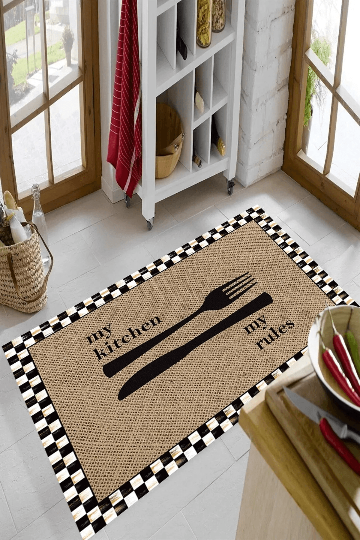 Dijital Baskılı Mutfak Halısı - Carpetella