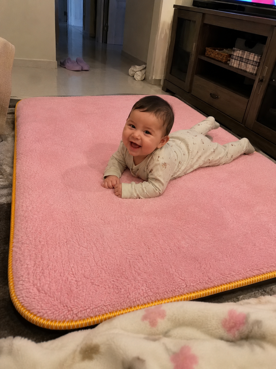 3 cm Süngerli Welsoft Bebek Oyun Matı | Kaymaz Taban Pembe