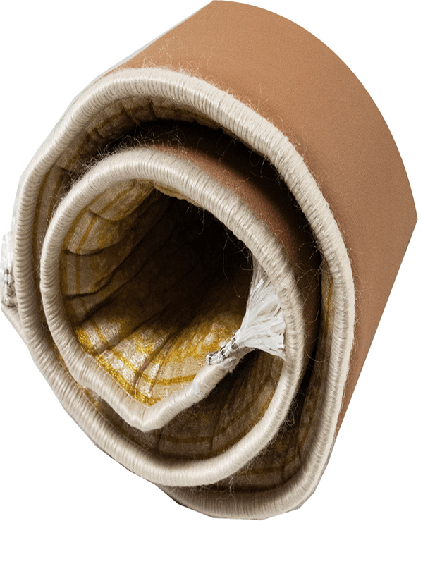 3 CM Süngerli Ortopedik Seccade - Gold Bej Desenli Ortopedik Kadife - Carpetella