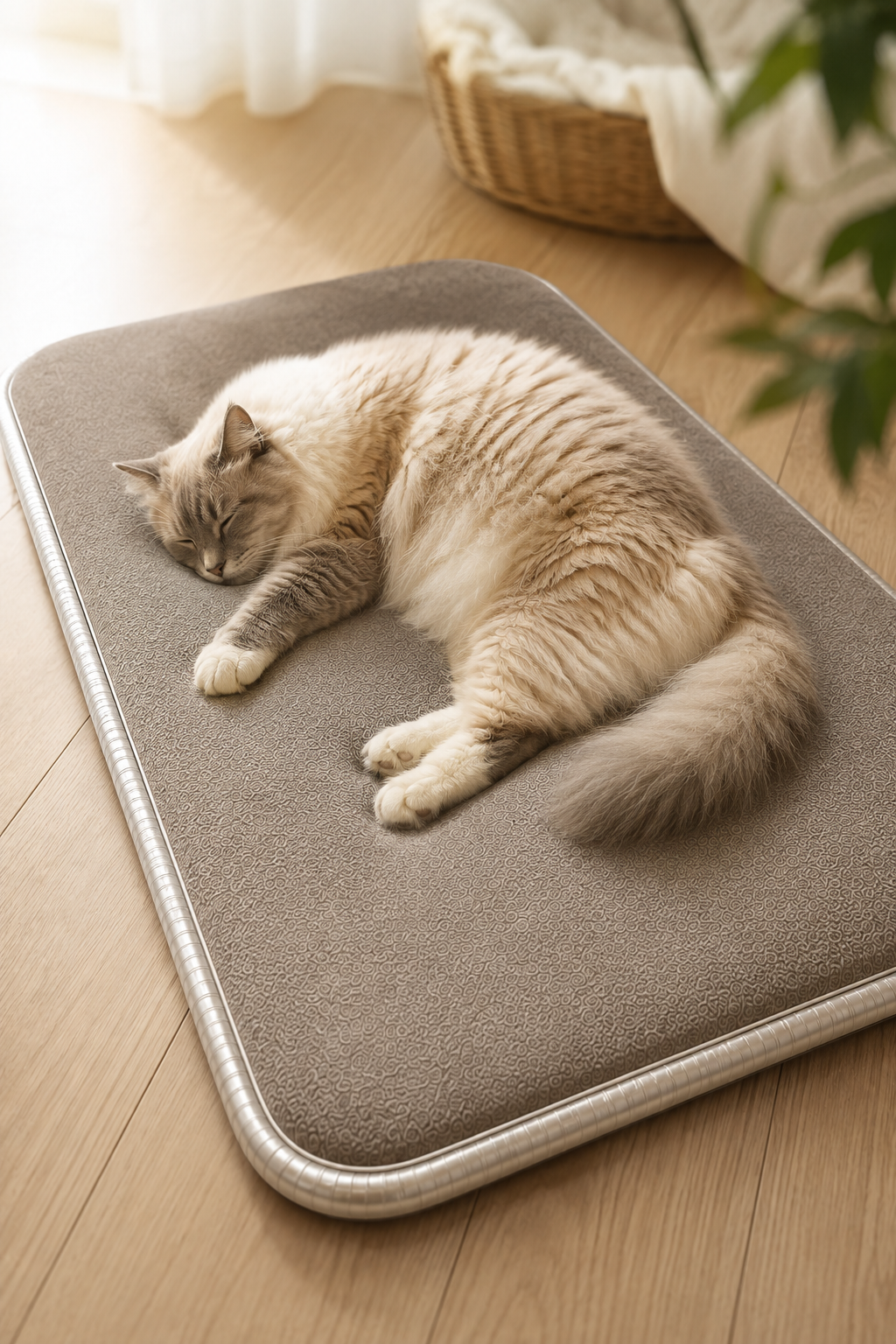 Visco Kedi Köpek Yatağı – 3 CM Hafızalı Sünger, Pati Dostu Vizon Kumaş