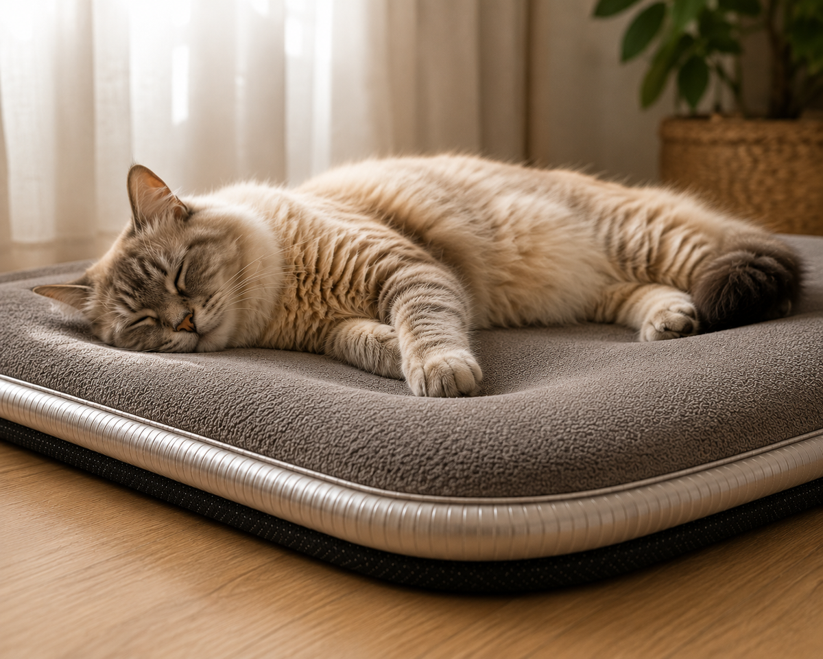 Visco Kedi Köpek Yatağı – 3 CM Hafızalı Sünger, Pati Dostu Vizon Kumaş