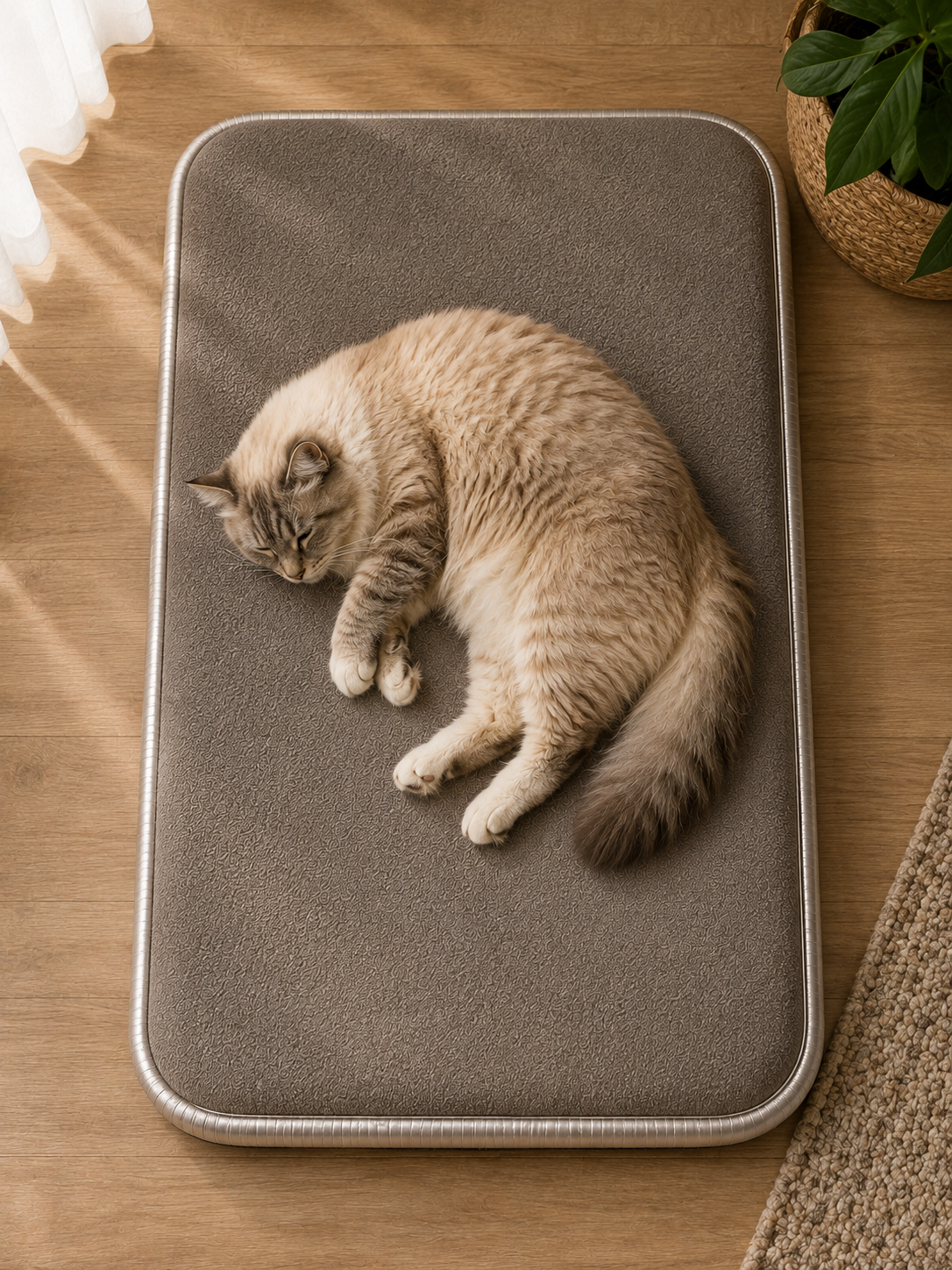 Visco Kedi Köpek Yatağı – 3 CM Hafızalı Sünger, Pati Dostu Vizon Kumaş