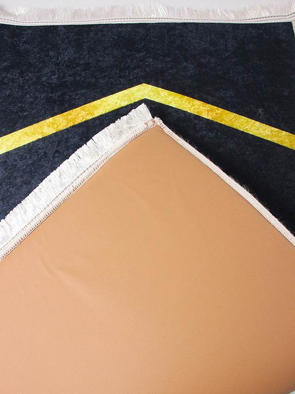 3 CM Süngerli Ortopedik Seccade - Siyah Sade Minimalist Ortopedik Seccade - Carpetella