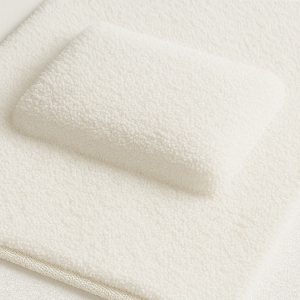 7 CM Ortopedik Ortası Süngerli Diz Ağrıtmaz Beyaz Peluş Seccade Namazlık