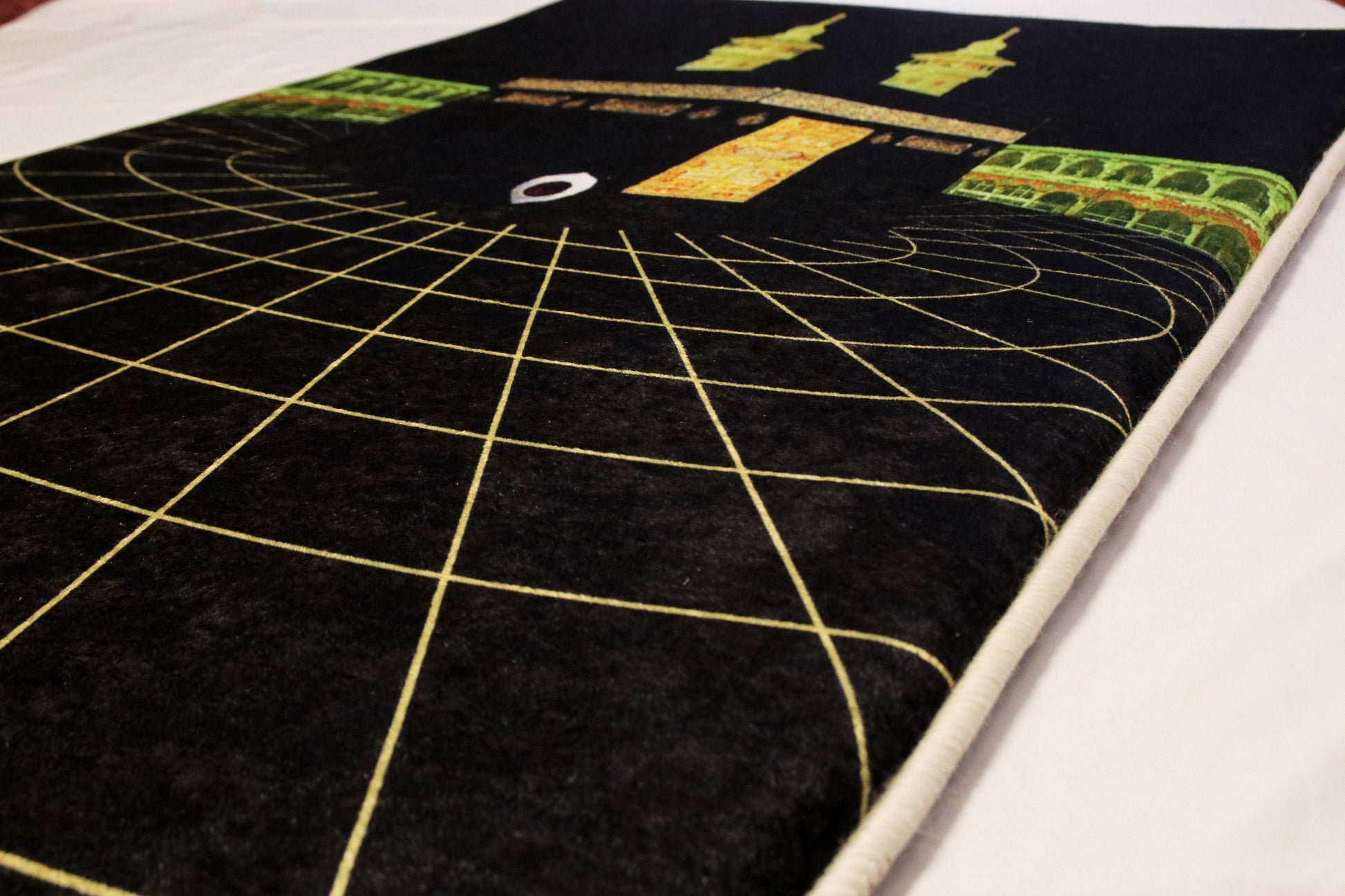 3 CM Süngerli Ortopedik Seccade - Kaymaz Deri Tabanlı Kadife 70x120cm - Carpetella