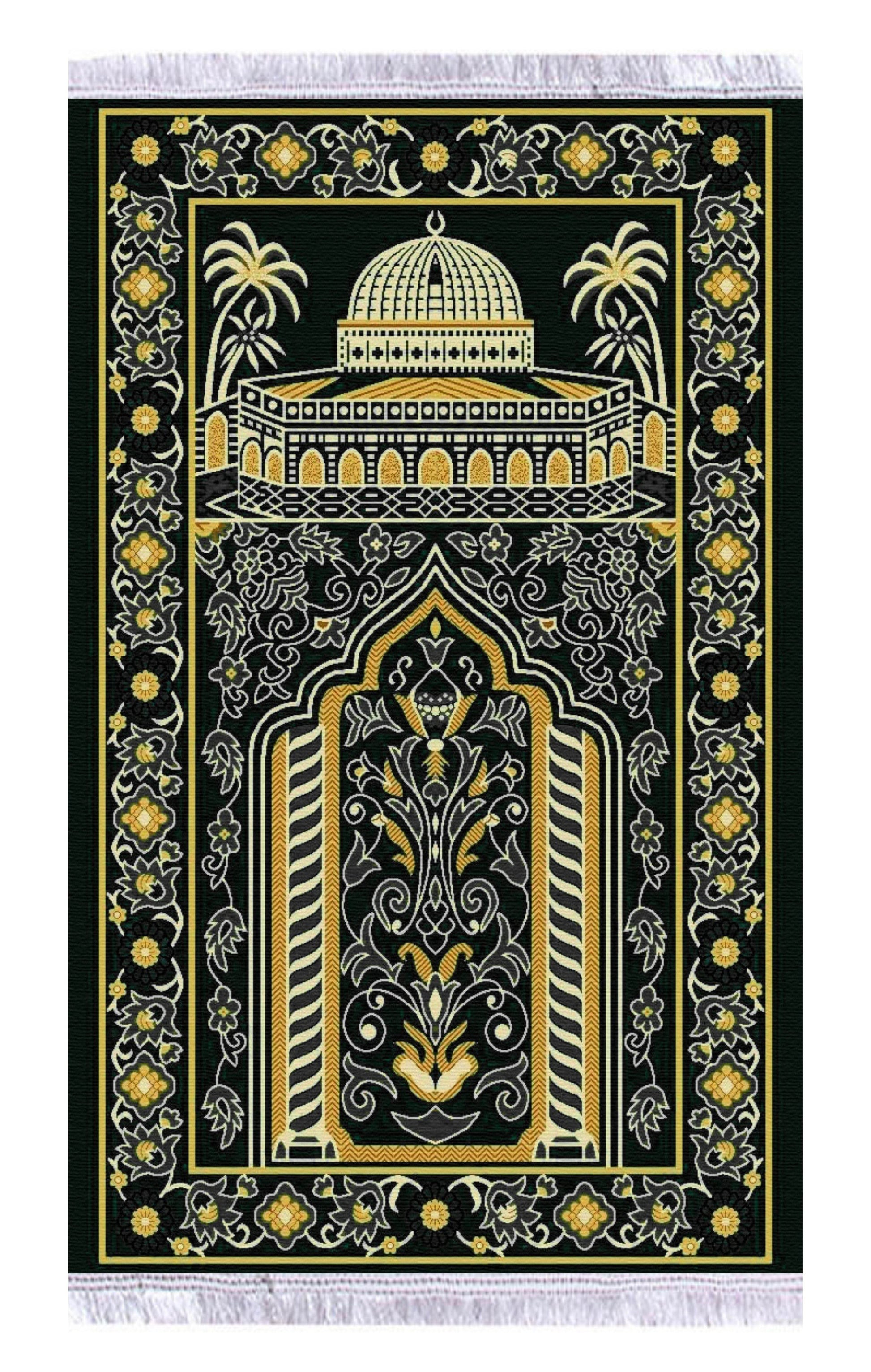 Hurma Ağacı Keten Astarlı Kadife Seccade - 70x120cm - Carpetella