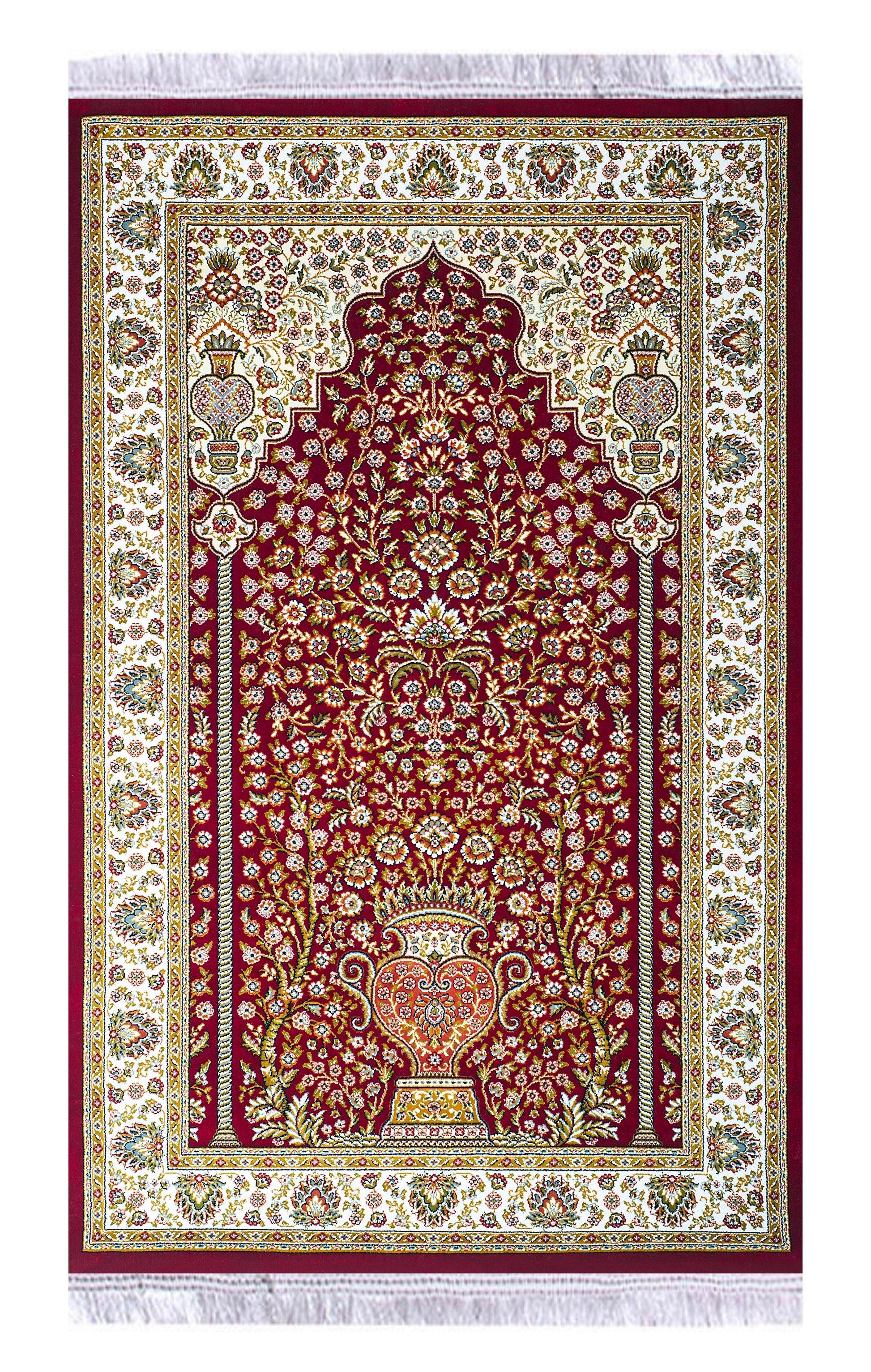 Tebriz Desen Keten Astarlı Kadife Seccade - 70x120cm - Carpetella