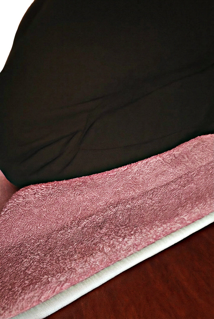 7 CM Ortopedik Ortası Süngerli Diz Ağrıtmaz Pembe Peluş Seccade Namazlık