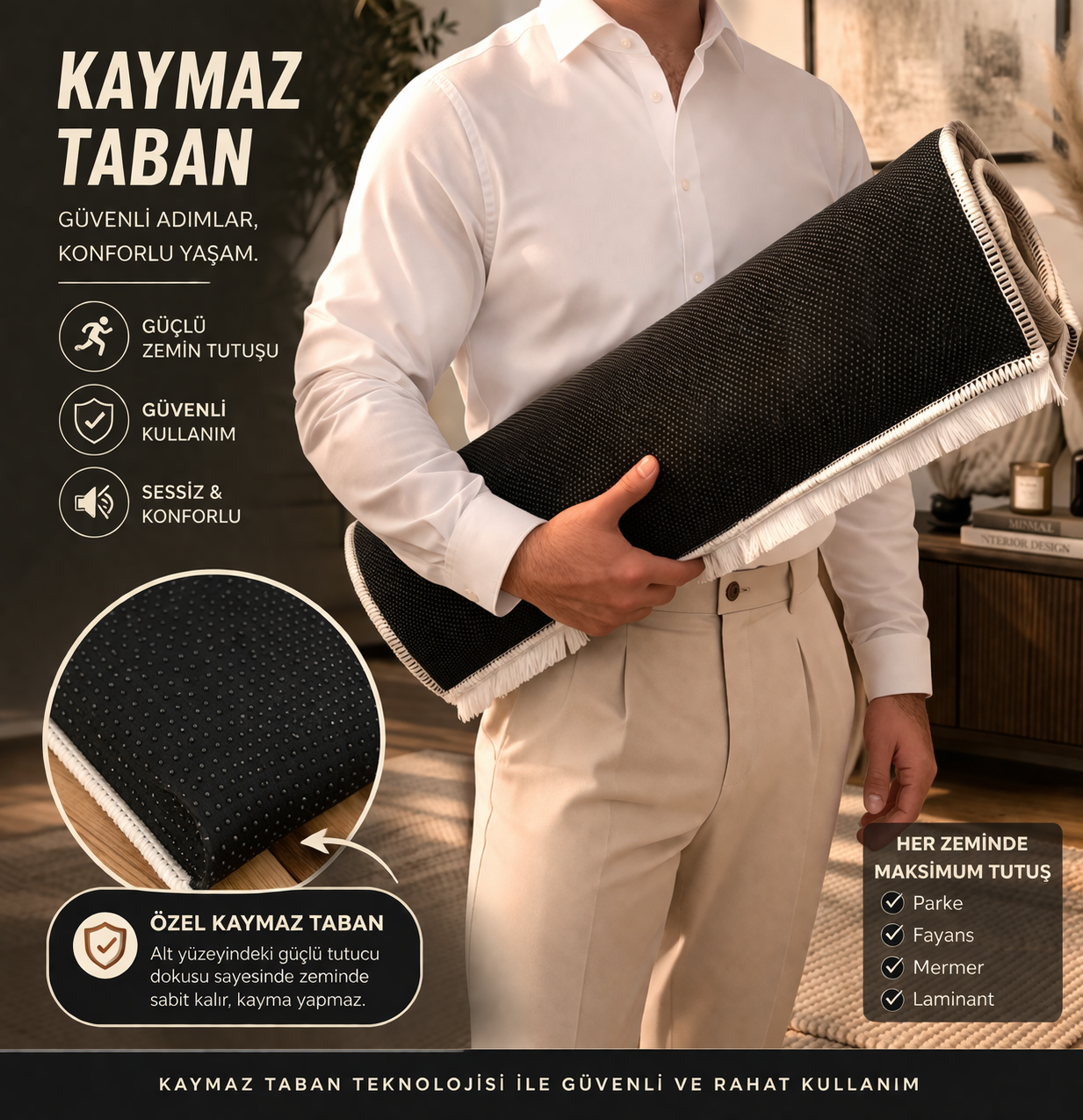 3 CM Süngerli Ortopedik Seccade - Yeşil  Düz Desen Kadife