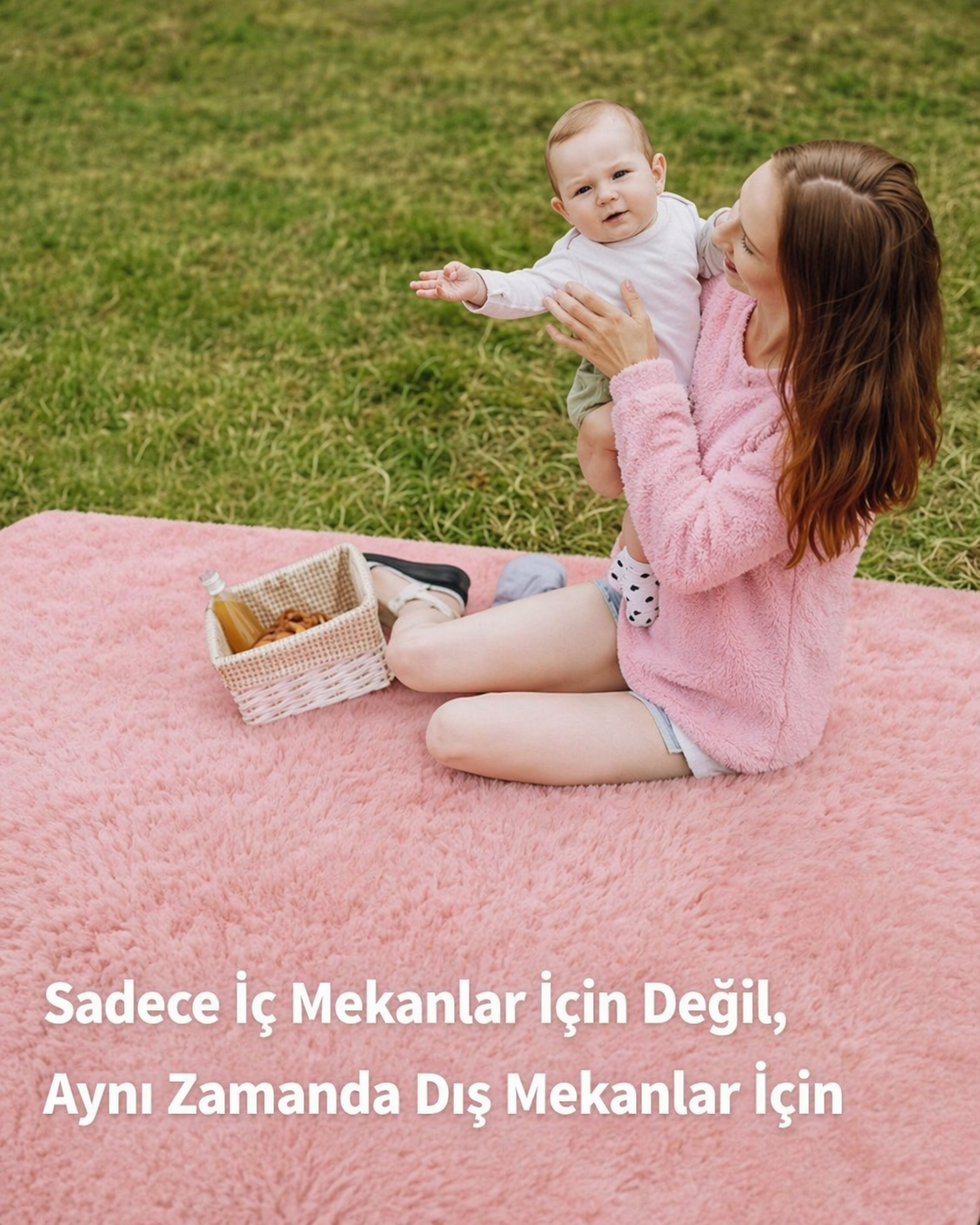 3 cm Süngerli Welsoft Bebek Oyun Matı | Kaymaz Taban Pembe