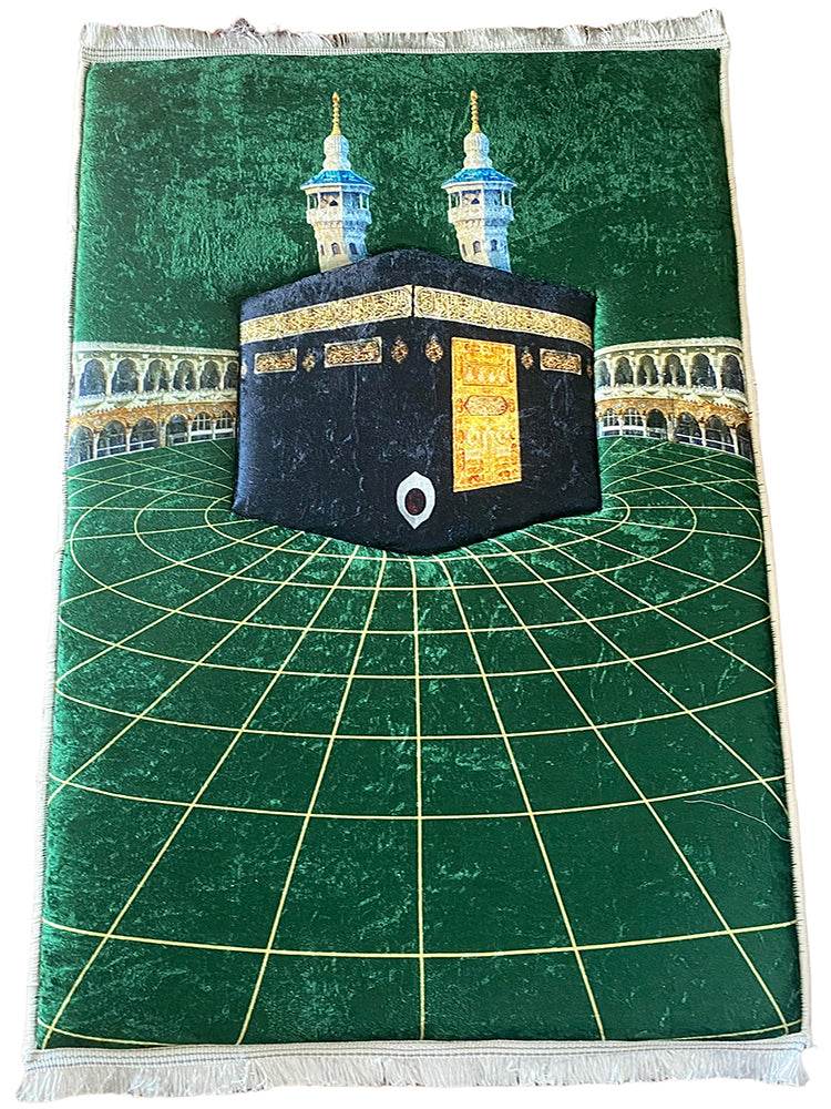 3 CM Süngerli Ortopedik Seccade - Yeşil Gold Ortopedik Kadife - Carpetella