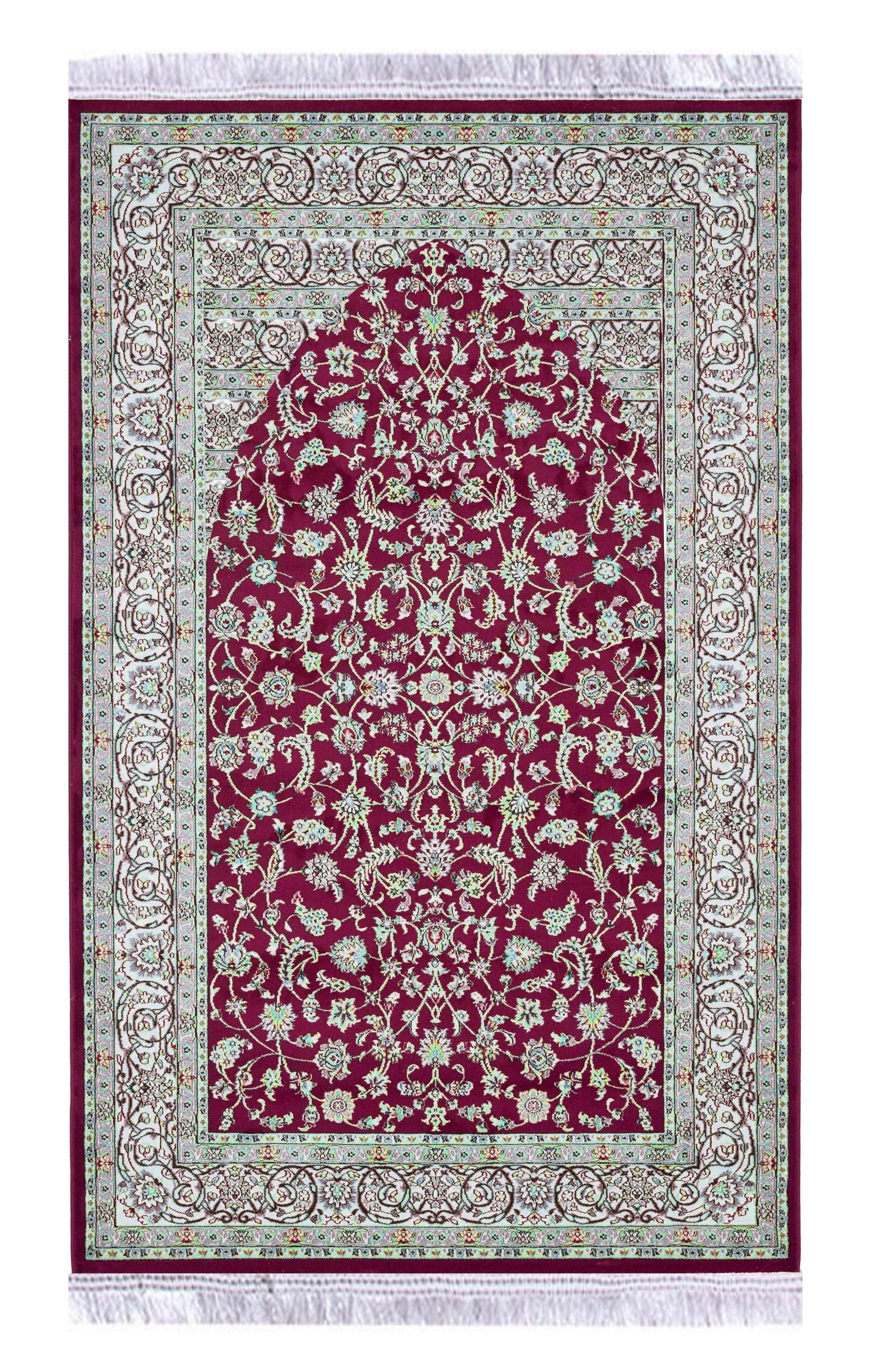 Kadife Seccade Kaymaz Taban - Bordo