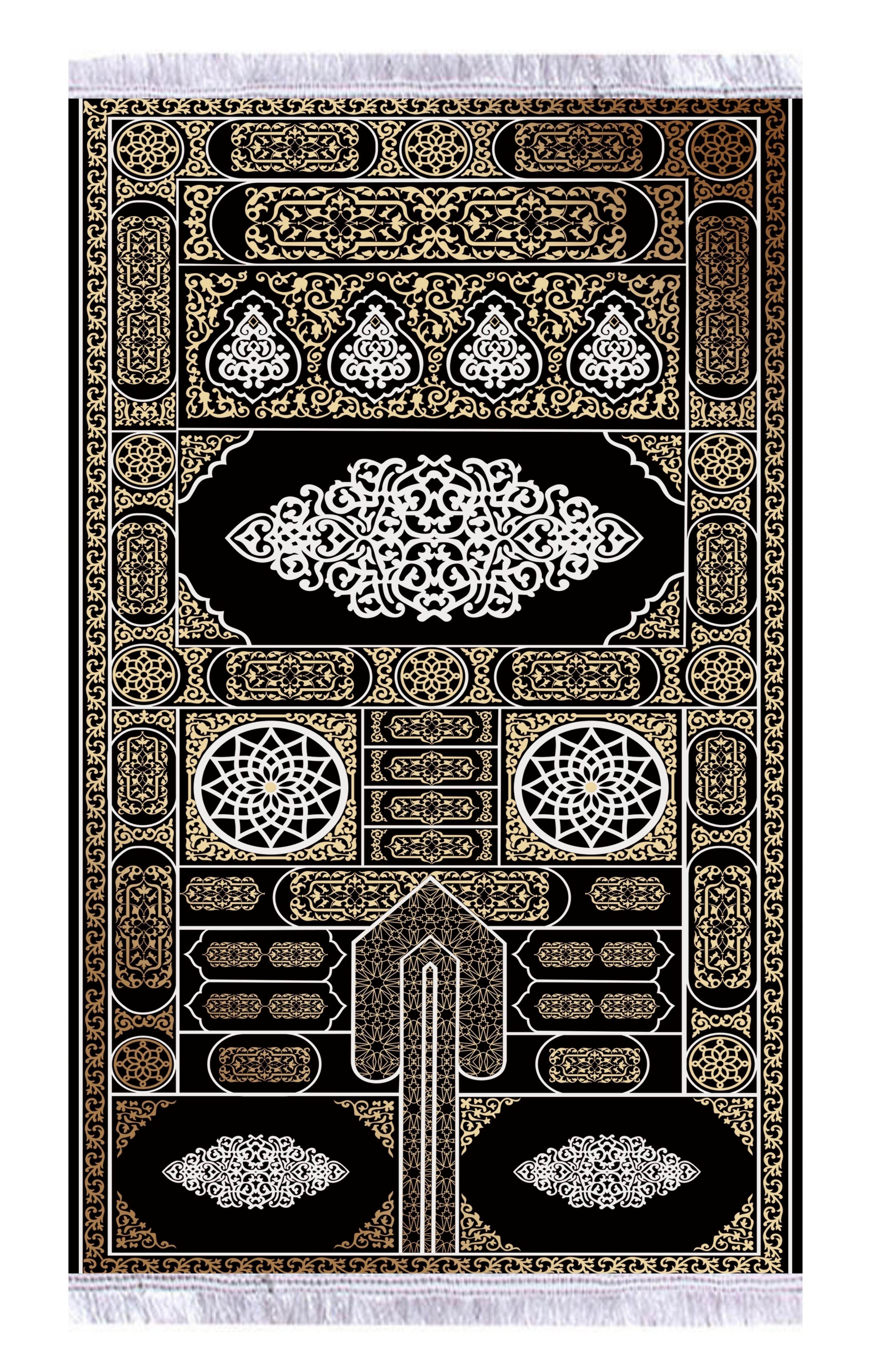 Kadife Seccade Kaymaz Taban - Gold